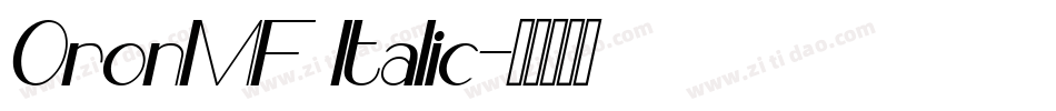 OronMF Italic字体转换